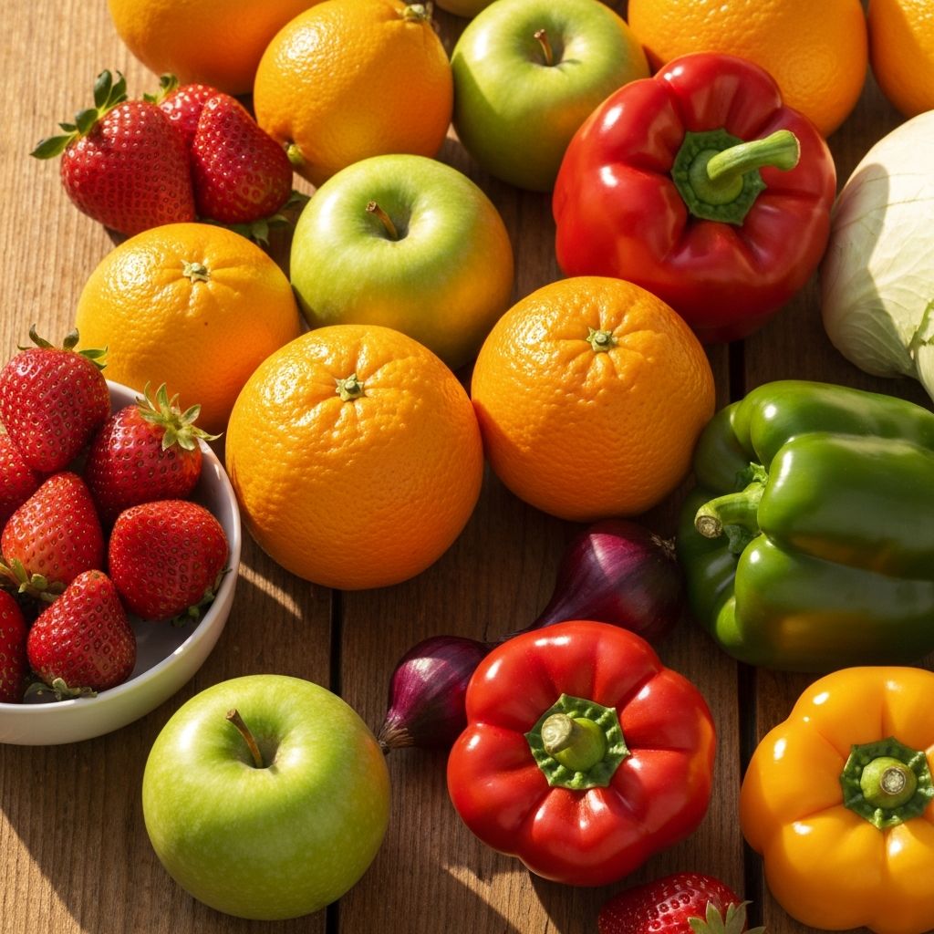 Fresh vegetables and fruits